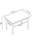 Arven Beyaz Mdf 70X110 Sabit Mutfak Masası Takımı Beyaz Metal Ayak 4 Krem Sandalye 3