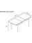 Sera Ceviz 80 x 132 Açılabilen Mdf Masa Beyaz Metal Ayaklı Mutfak Masası 6 Lacivert Sandalye 3