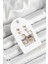 Pirinç Zirkon Taş ve Kalp Figürlü Gold Renk 3'lü Çift Kadın Küpe Set - TJ-BKP10650 1