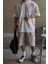 Erkek %100 Pamuklu Kalın Dokulu Oversize Bisiklet Yakalı Beyaz T-Shirt 3