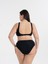 Aquaviva Kadın Siyah Büyük Beden Quinn Kruvaze Detaylı Toparlayıcı Bikini Takımı 4