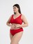 Aquaviva Kadın Kırmızı Büyük Beden Quinn Kruvaze Detaylı Toparlayıcı Bikini Takımı 2