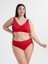 Aquaviva Kadın Kırmızı Büyük Beden Quinn Kruvaze Detaylı Toparlayıcı Bikini Takımı 3