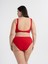 Aquaviva Kadın Kırmızı Büyük Beden Quinn Kruvaze Detaylı Toparlayıcı Bikini Takımı 4