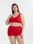 Aquaviva Kadın Kırmızı Büyük Beden Quinn Kruvaze Detaylı Toparlayıcı Şortlu Bikini Takımı 1