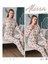 Alissa 6197 Bayan Önü Düğmeli Desenli Pijama Takımı 1