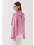 V Yaka Bağcıklı Bluz Pembe 5