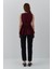 Bağlamalı Kolsuz Bluz Bordo 5
