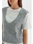 Süveterli Penye T-shirt Gri 4
