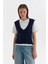 Süveterli Penye T-shirt Lacivert 1