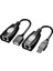 Yeni USB RJ45 Extender RJ45 USB Ek Uzatıcı CAT5E 6 Kablosu Ekleme Extensıon Extender RJ45 USB Uzatma Cat5 RJ45 CAT5E Cat6 Yama Kablosu 4
