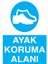 Ayak Koruma Alanı Uyarı Tabelası - 35X50 Alüminyum Kompozit Panel - AK15 1