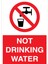 Not Drinking Water Uyarı Tabelası - 20X30 Alüminyum Kompozit Panel - HSS17 1