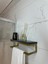 Fulya Banyo Ahşap Raflı Gold Metal Havlu, Şal Askılık 3