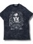 Unisex Alice Cooper Baskılı Yıkamalı Tişört, Oversize Rock-Metal Baskılı Vintage T-Shirt 1