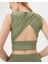 Matcha EcoVero Sırt Dekolteli Drape Detaylı Crop Sırt Pencereli Büstiyer 2