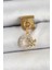 316L Çelik Sallantılı Zirkon Taşlı Kelebek Detaylı Halka Model Gold Renk Nomination Charm - TJ-BC1440 1