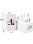 Evrensel Priz Çevirici Seyahat Tipi Universal Adaptör - Ingiliz, Amerikan ve Avustralya Fişi Dönüştürücü +150 Ülke Uyumlu 5