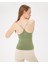 Kadın Açık Yeşil Sütyenli Yoga Atlet - GOTS Organik Pamuk, İç Sütyenli, Ayarlanabilir Askılı, Yüzücü Sırtlı, Çıkarılabilir Pedli Spor Atlet 2