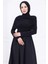 Drapeli Elbise Siyah HM2780 2