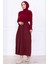 Drapeli Elbise Bordo HM2780 3