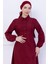 Kuşaklı Mevlana Elbise Bordo HM2105 3