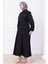 Bolerolu Beli Lastikli Elbise Siyah HM2756 4
