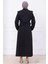 Bolerolu Beli Lastikli Elbise Siyah HM2756 5