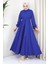 Kuşaklı Mevlana Elbise Mavi HM2105 2