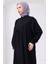 Önü Düğmeli Eva Tesettür Elbise Siyah HM2757 4