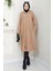 Fermuarlı Kapüşonlu Kap Camel HM2636 2