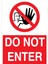 Do Not Enter Uyarı Tabelası - 35X50 Alüminyum Kompozit Panel - İL13 1