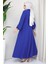 Kuşaklı Mevlana Elbise Mavi HM2105 4