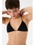 Göğüs Pedli Bağcıklı Siyah Ipli Üçgen Bikini Üstü 1
