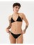 Göğüs Pedli Bağcıklı Siyah Ipli Üçgen Bikini Üstü 2
