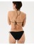 Göğüs Pedli Bağcıklı Siyah Ipli Üçgen Bikini Üstü 3