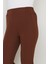 Beli Lastikli Ispanyol Paça Kumaş Pantolon Kahverengi HM2781 3