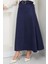 Kemerli Süet Mevlana Etek Lacivert HM2607 3