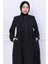 Kat Kat Büzgülü Ferace Siyah HM2735 1