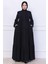 Kat Kat Büzgülü Ferace Siyah HM2735 2