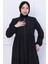 Kat Kat Büzgülü Ferace Siyah HM2735 3