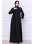 Kat Kat Büzgülü Ferace Siyah HM2735 4