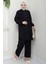 Büzgülü Gömlekli Ikili Takım Siyah HM2689 2