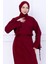 Yandan Bağlamalı Ayrobin Etekli Takım Bordo HM2738 5