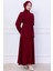 Beli Bağlamalı Etekli Ayrobin Takım Bordo HM2734 5