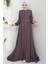 Nakışlı Mevlana Ferace Açık Kahverengi HM2359 1