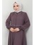 Nakışlı Mevlana Ferace Açık Kahverengi HM2359 4