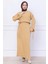 Yandan Bağlamalı Ayrobin Etekli Takım Bej HM2738 1