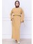 Yandan Bağlamalı Ayrobin Etekli Takım Bej HM2738 2