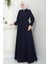 Kuşaklı Ferace Lacivert HM2326 2